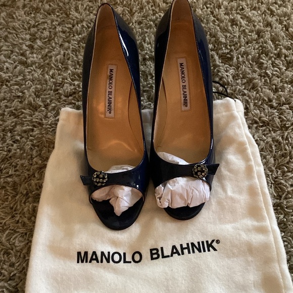 Manolo Blahnik pump open toe with crystal size 37.5 - Picture 11 of 12
